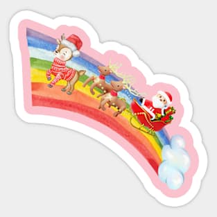 Rainbow Bridge for Christmas Sticker